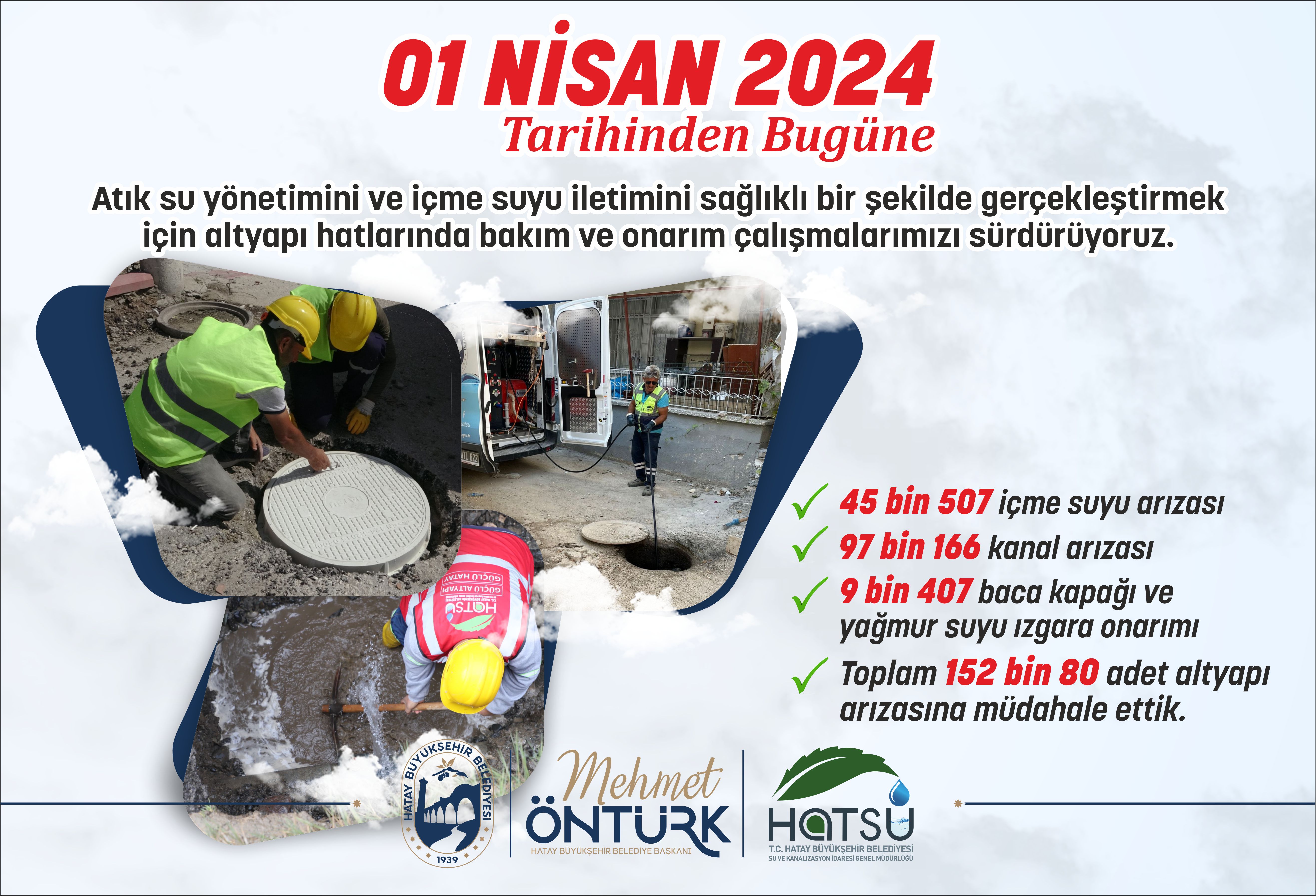 Alyapı Hatlarında Bakım Onarım ve Yenileme Çalışmalarımız Devam Ediyor